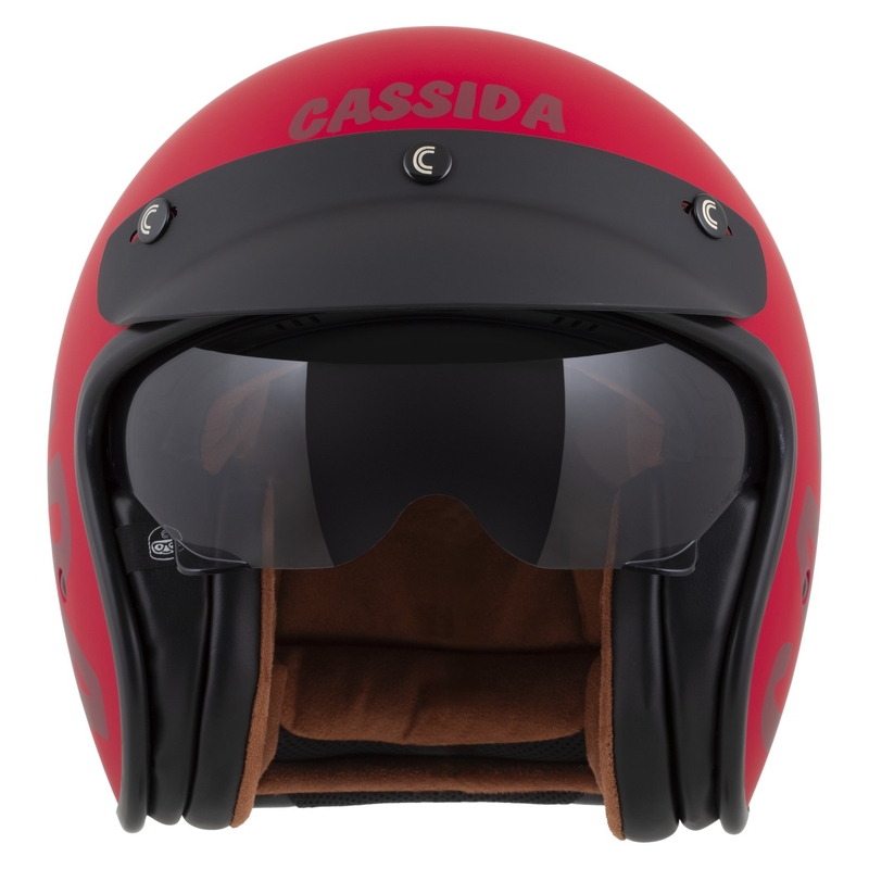 Cassida Motocicleta Cassida Oxygen 2.0 Gear Open Face Rosu Mat-Rosu Inchis