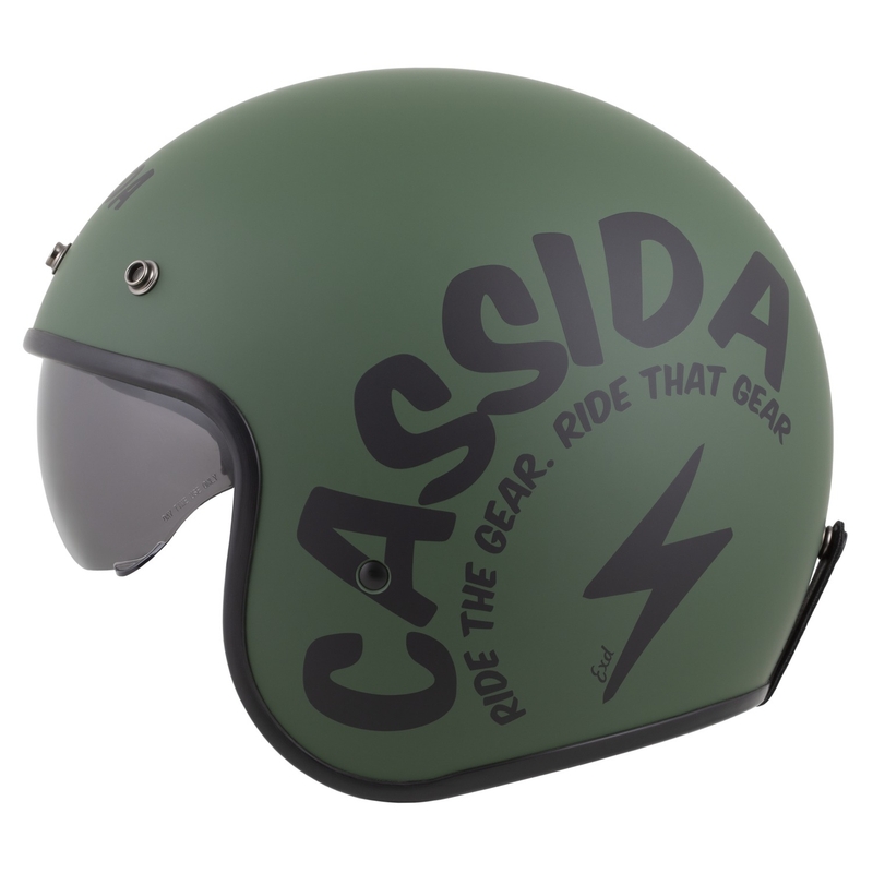 Cassida Motocicleta Cassida Oxygen 2.0 Gear Open Face Verde Mat-Negru