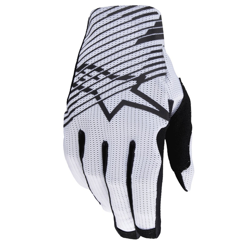 Mănuși de motocross Alpinestars Radar Pro albe