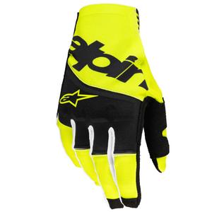 Mănuși motocross Alpinestars Techstar negru-galben fluo