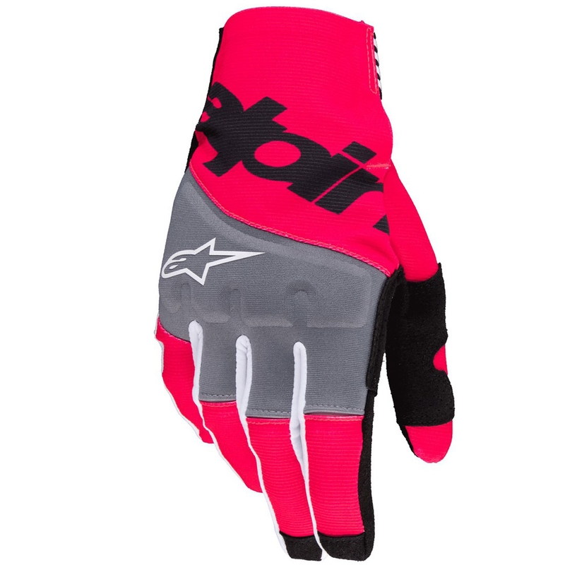 Mănuși motocross Alpinestars Techstar negru-roz fluo