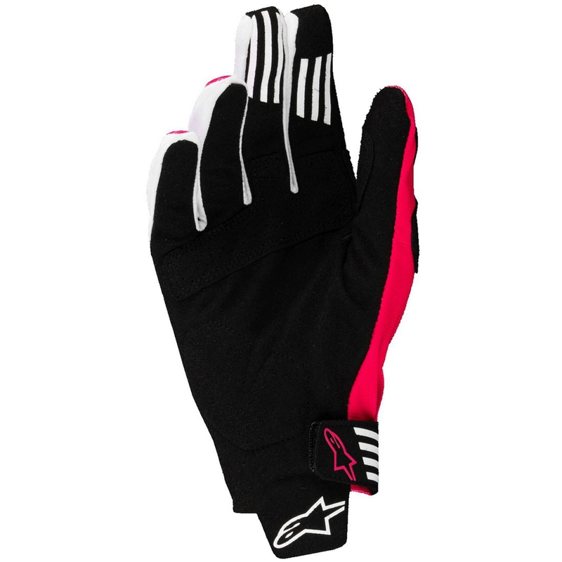 Mănuși motocross Alpinestars Techstar negru-roz fluo
