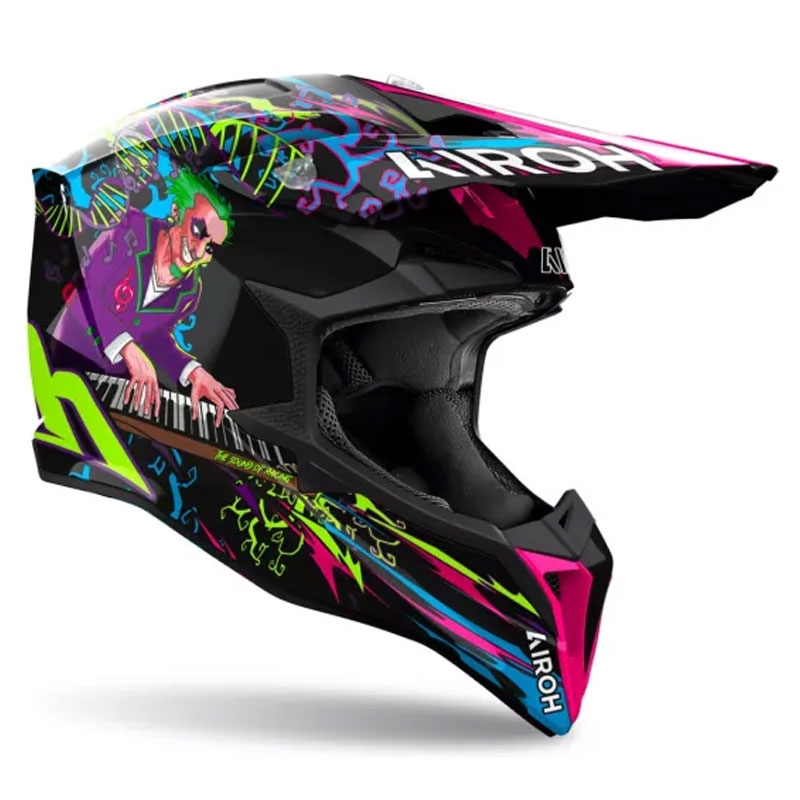 Casca motocross Airoh Wraaap Music multicolora