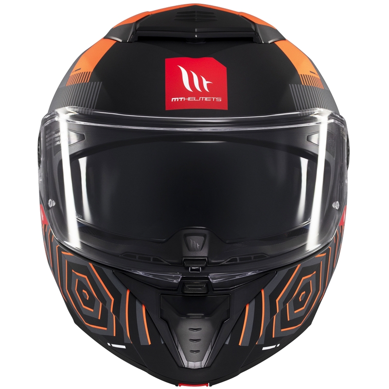 Cască de motocicletă flip-up MT Atom 2 SV Strange gri-negru-portocaliu
