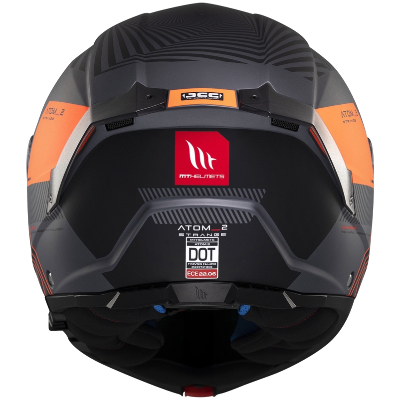Cască de motocicletă flip-up MT Atom 2 SV Strange gri-negru-portocaliu