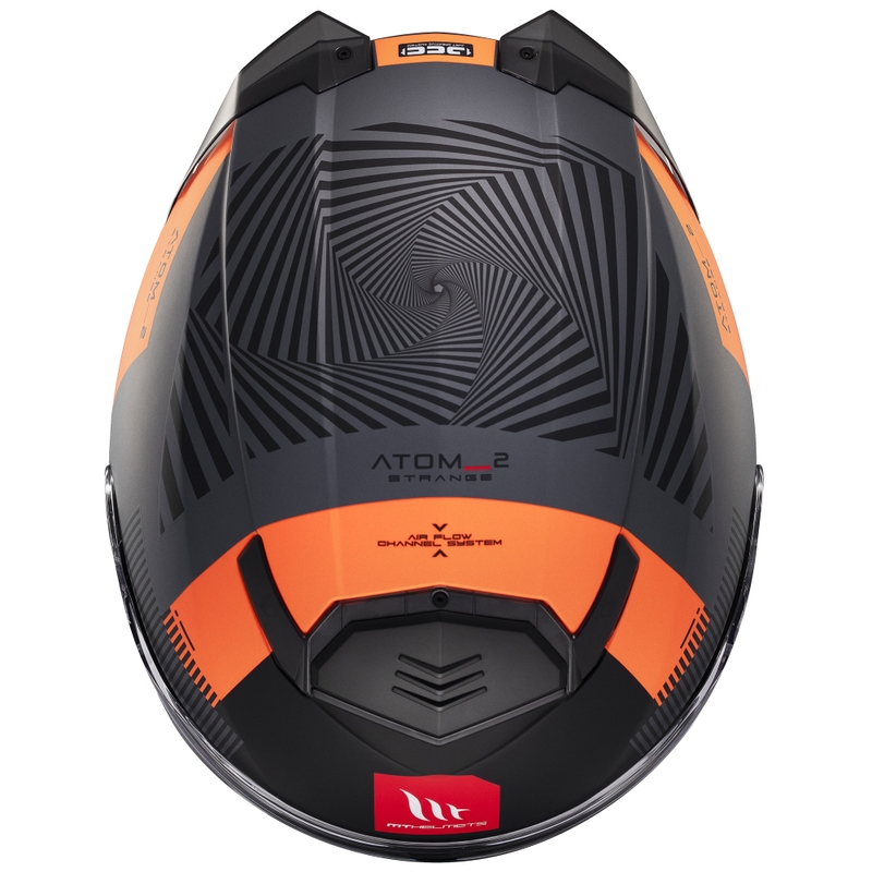 Cască de motocicletă flip-up MT Atom 2 SV Strange gri-negru-portocaliu