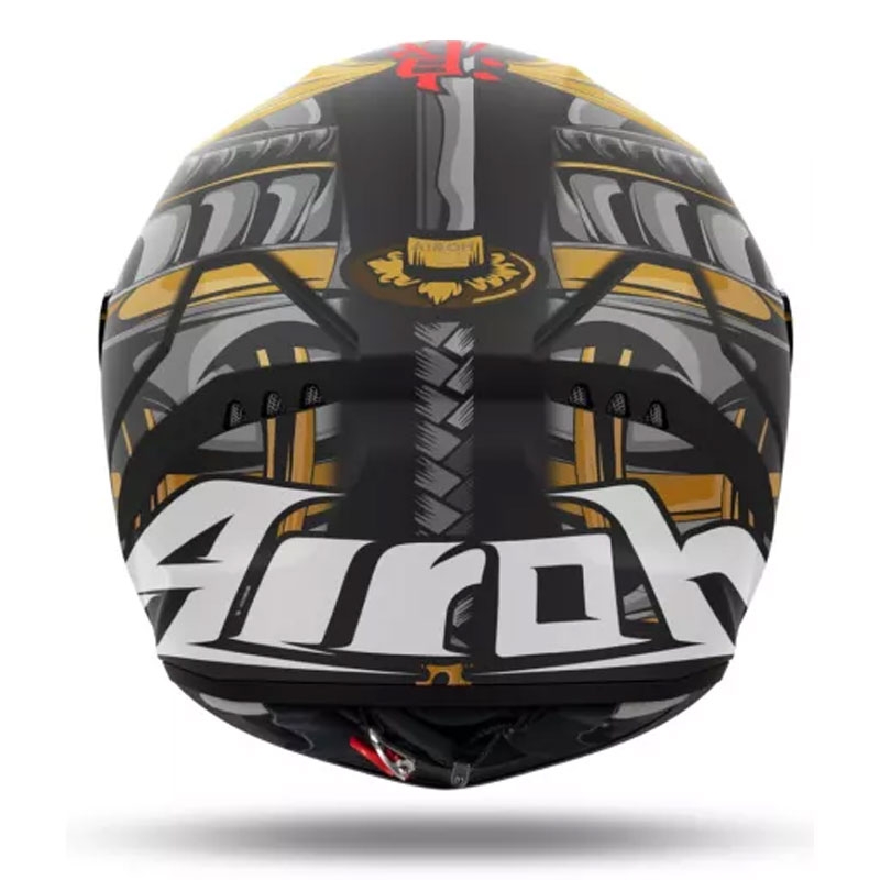 Casca integrală pentru motocicletă Airoh Connor Samurai negru-roșu-maro-gri mat