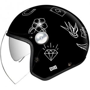 Casca deschisa Nexx X.G30 Tattoo negru-alb