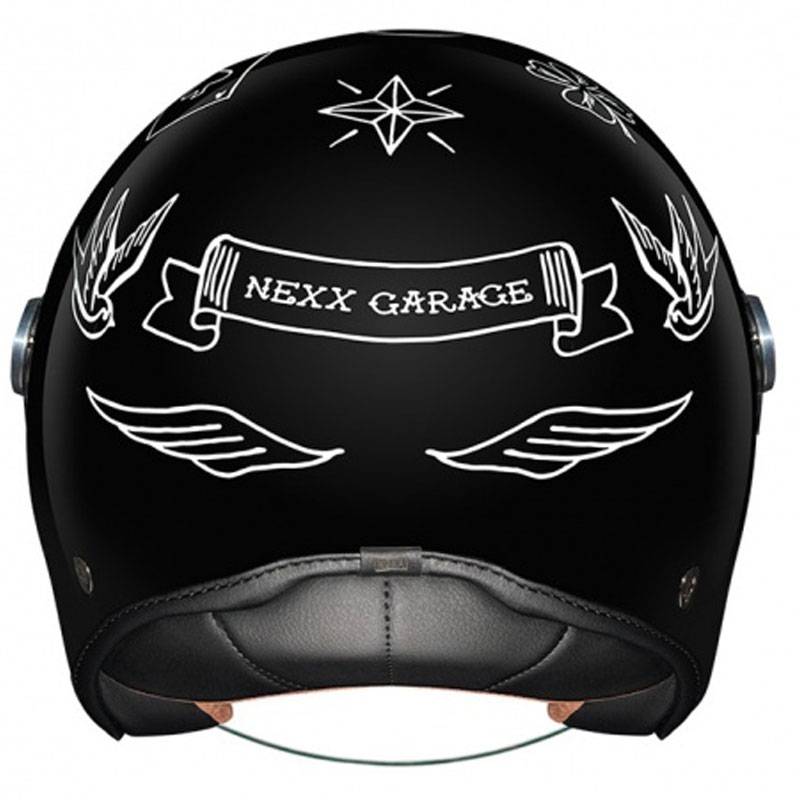 Casca deschisa Nexx X.G30 Tattoo negru-alb lichidare
