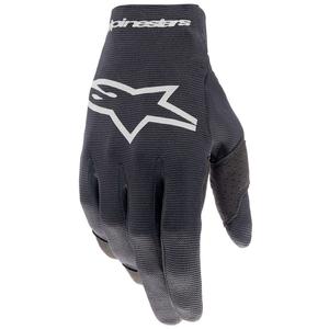 Mănuși de motocross Alpinestars Radar pentru copii, negru-argintiu