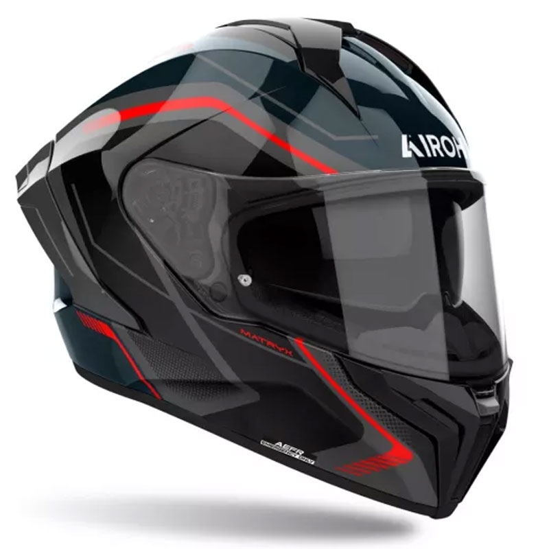Cască de motocicletă integrală Airoh MATRYX Wide negru-gri-roșu