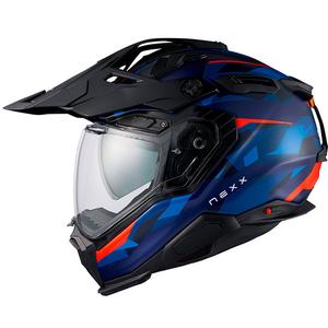 Casca moto Enduro Nexx X.WED3 Trailmania albastru-rosu