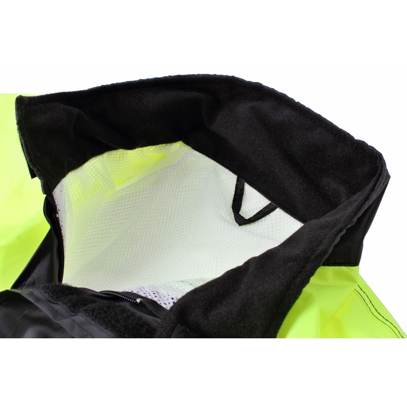 Motozem negru-fluo galben costum de ploaie lichidare