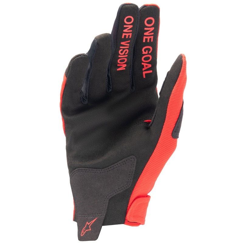 Mănuși de motocross Alpinestars Radar pentru copii, roșu-argintiu