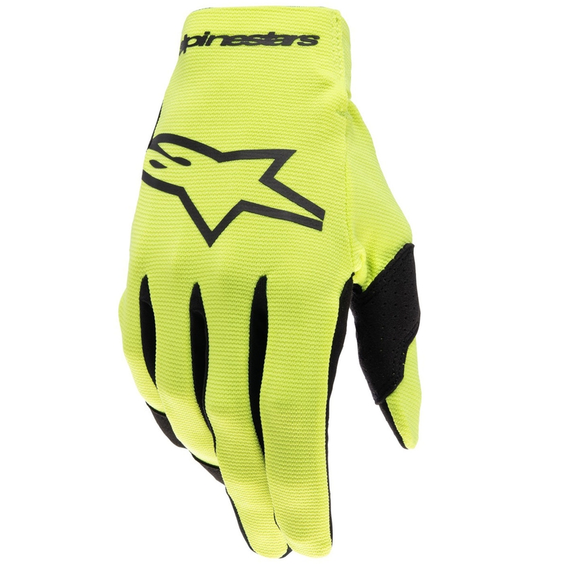 Mănuși motocross Alpinestars Radar pentru copii galben-negru fluo