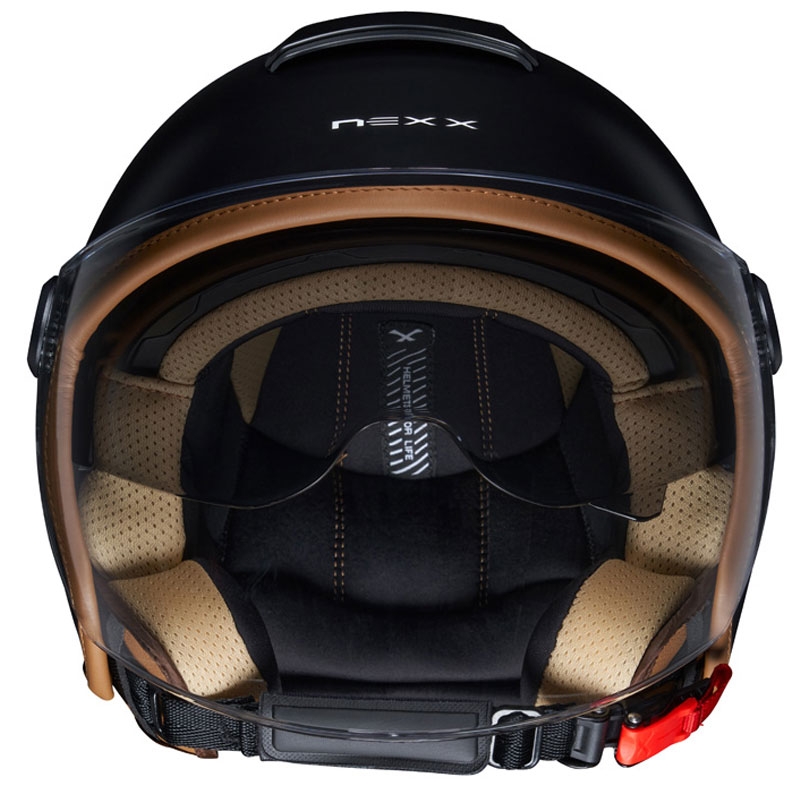 Cască de motocicletă NEXX Y.10 Sunny Open Face neagră lichidare