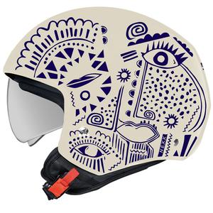 Cască de motocicletă deschisă NEXX Y.10 Artville crem-albastru