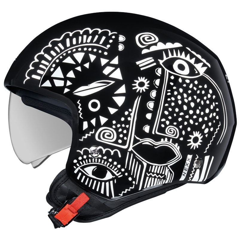 Cască de motocicletă deschisă NEXX Y.10 Artville negru și alb lichidare
