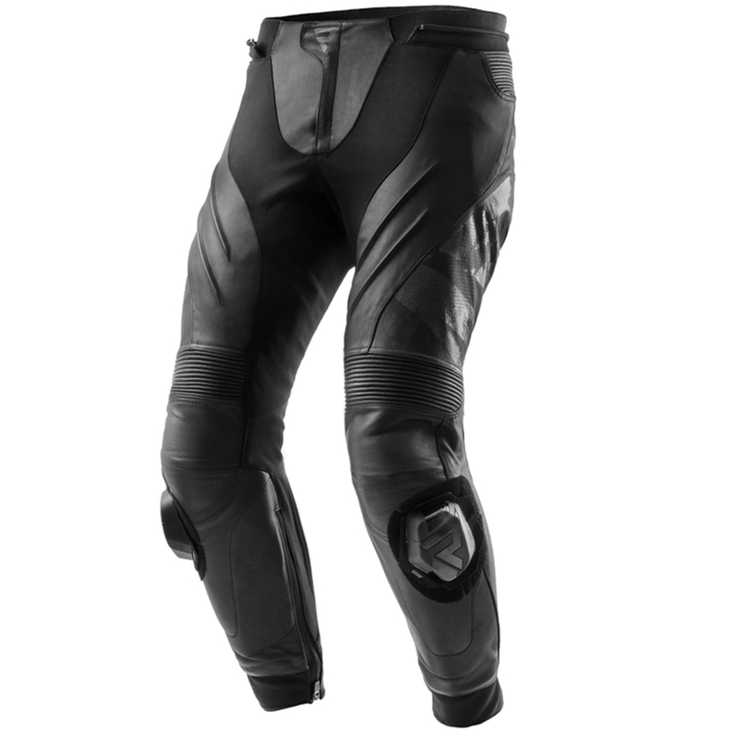 Pantaloni de motocicletă din piele Rebelhorn Inferno negri