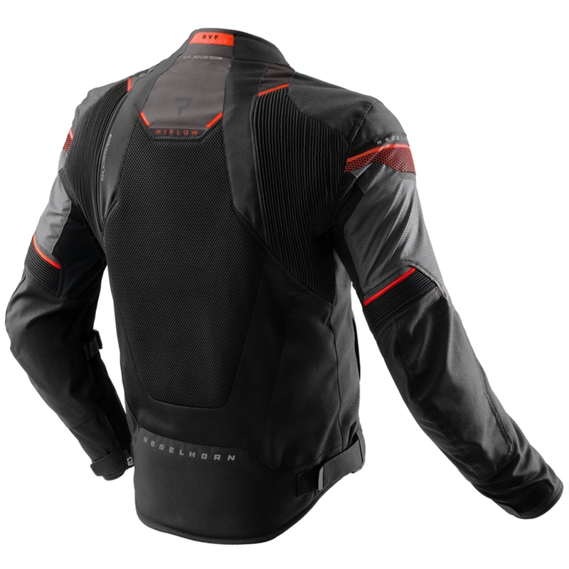 Jacheta moto Rebelhorn Hiflow V negru-gri-rosu