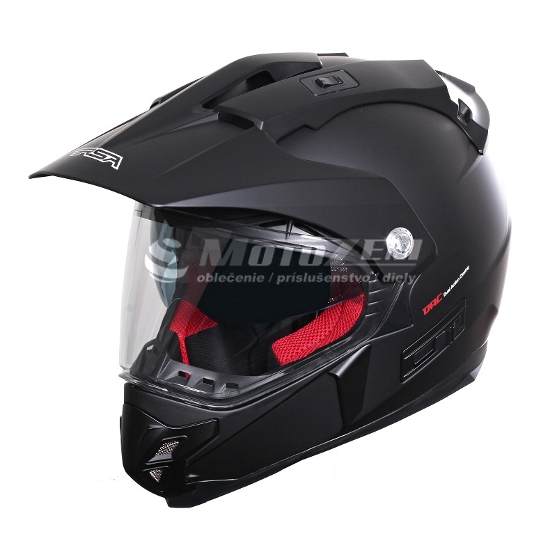 Cască de enduro cu parasolar RSA MX-01 negru mat lichidare