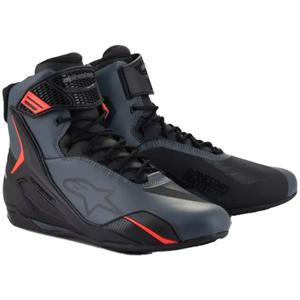 Cizme moto Alpinestars Faster-4 negru-gri-rosu fluo