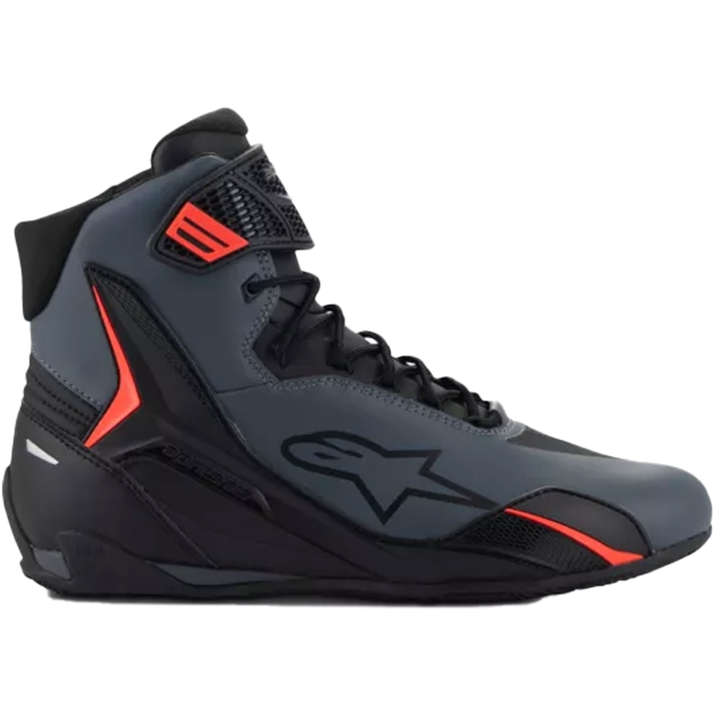 Cizme moto Alpinestars Faster-4 negru-gri-rosu fluo