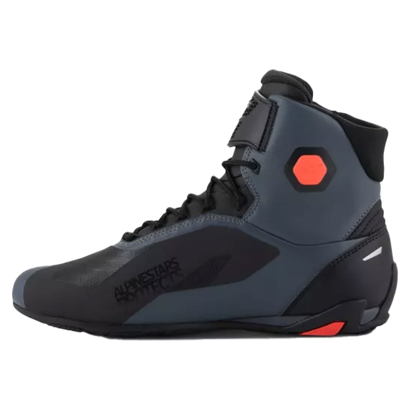 Cizme moto Alpinestars Faster-4 negru-gri-rosu fluo