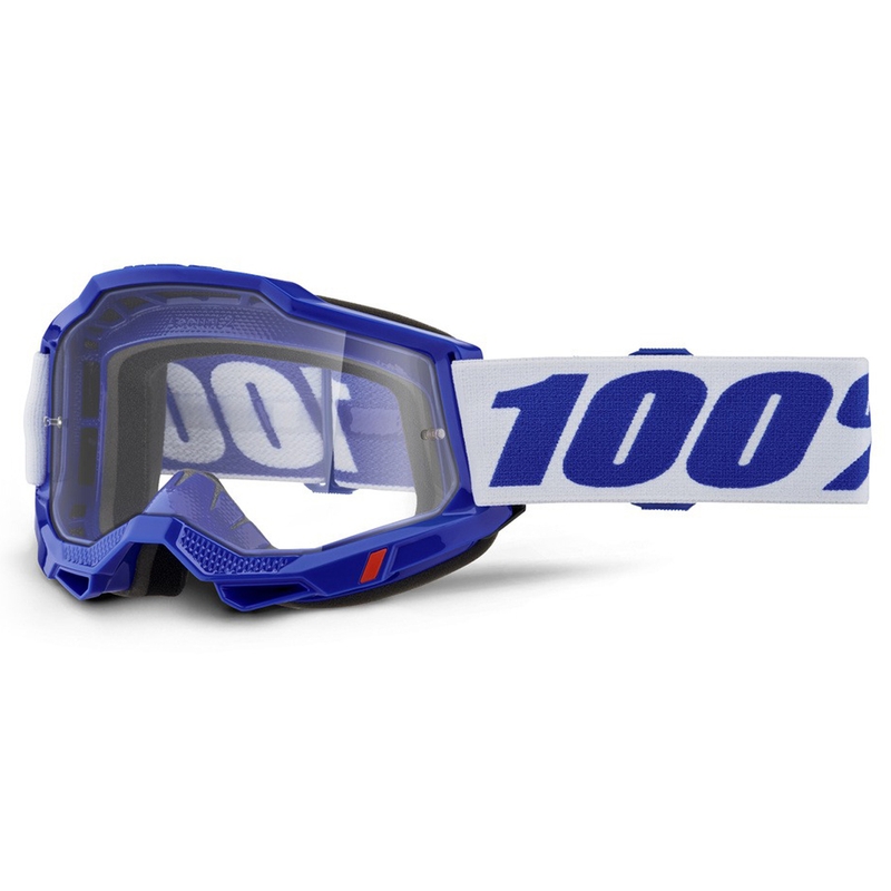 Ochelari de motocross 100% ACCURI 2 albastru cu plexiglas transparent