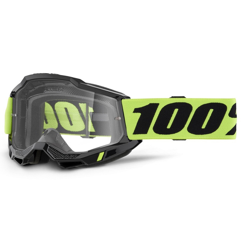 Ochelari de motocross 100% ACCURI 2 galbeni cu plexiglas transparent