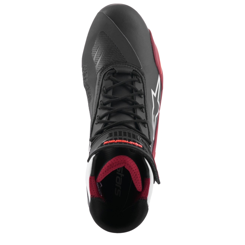 Cizme moto Alpinestars Faster-4 negru-alb-rosu inchis