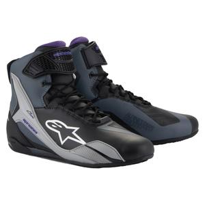 Ghete moto dama Alpinestars Stella Faster-4 negru-gri-violet