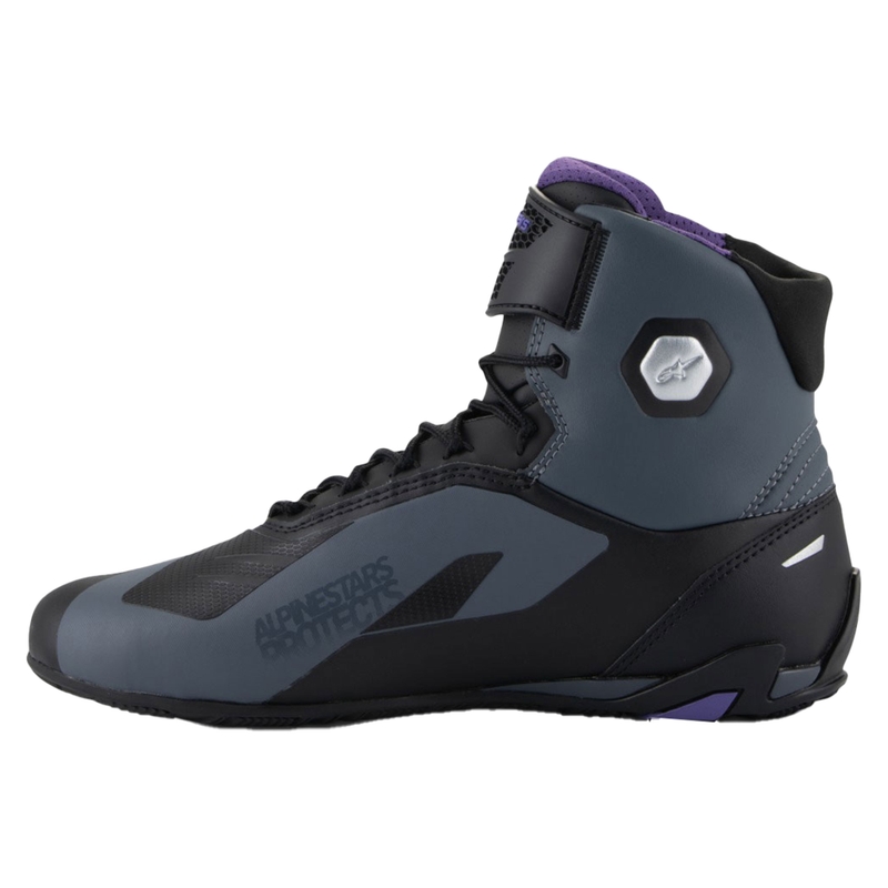 Ghete moto dama Alpinestars Stella Faster-4 negru-gri-violet