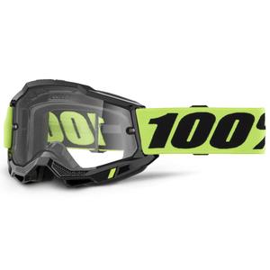 Ochelari de motocross 100% ACCURI 2 Enduro galben cu plexiglas dublu transparent