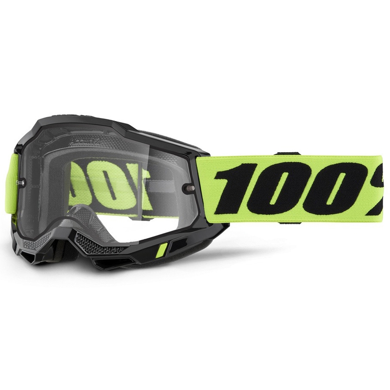 Ochelari de motocross 100% ACCURI 2 Enduro galben cu plexiglas dublu transparent