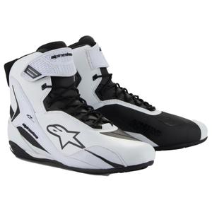 Ghete moto dama Alpinestars Stella Faster-4 alb-negru