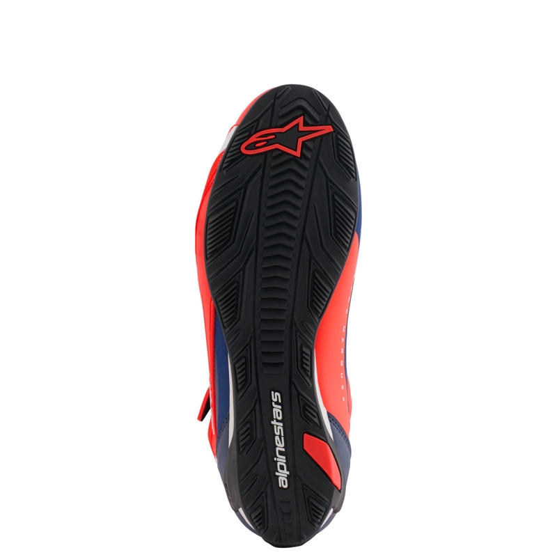 Ghete moto Alpinestars Faster-4 colectia MM93 rosu fluo-albastru-alb