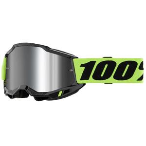 Ochelari de protecție motocross pentru copii 100% ACCURI 2 galben SUA cu plexiglas argintiu oglindă