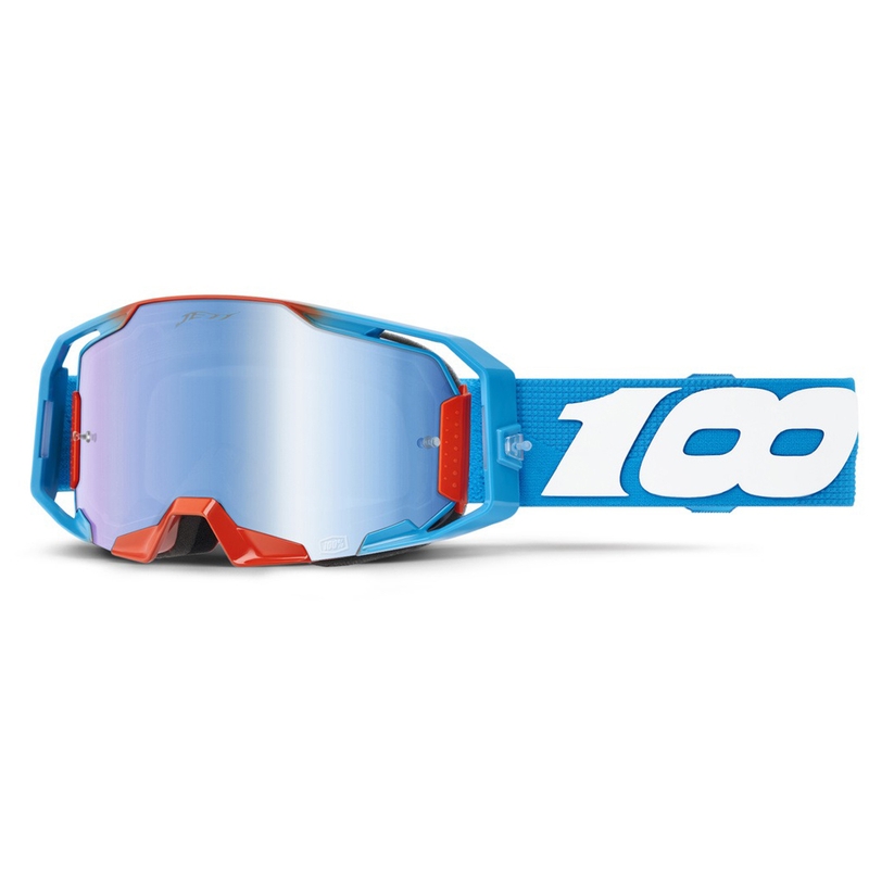 Set de ochelari de motocross 100% Armatic Jett Lawrence LE roz-albastru