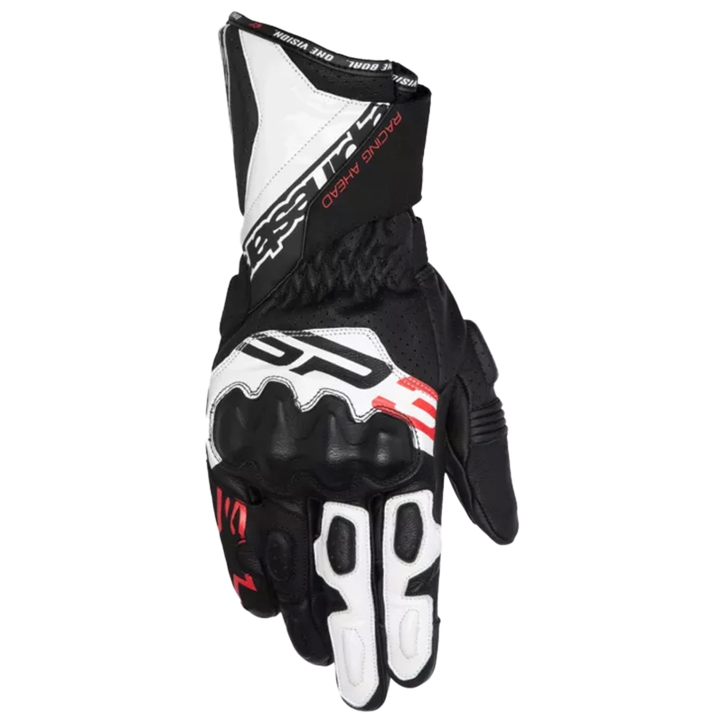 Manusi moto Alpinestars SP-3 negru-alb-rosu fluo