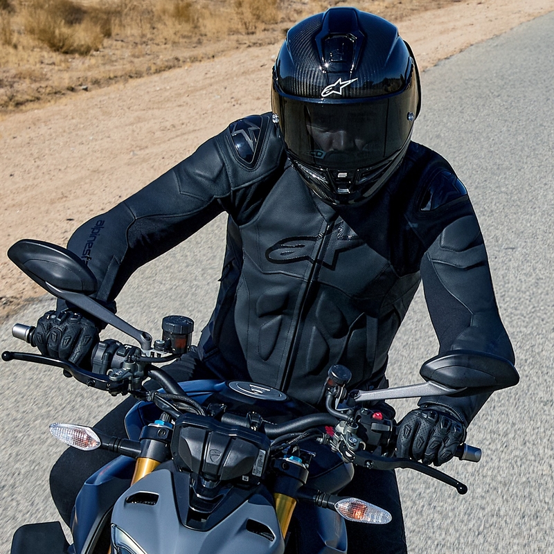 Jacheta moto piele Alpinestars Dusk neagra