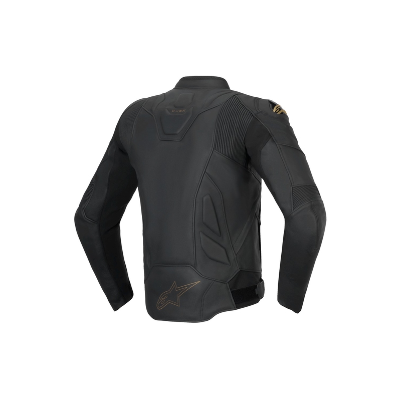 Geacă moto piele Alpinestars Dusk negru-aurie