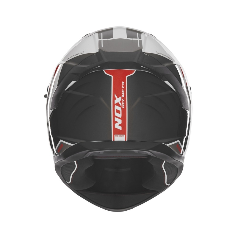 Casca integrala pentru motocicleta NOX N401 Crower alb-negru-rosu