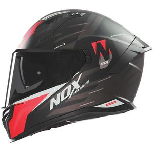 Casca integrala pentru motocicleta NOX N401 Crower negru-rosu mat