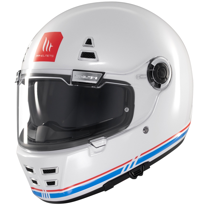 Casca moto integrala MT Jarama SV alb lucios