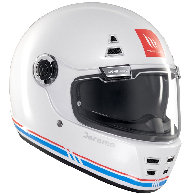 Casca moto integrala MT Jarama SV alb lucios
