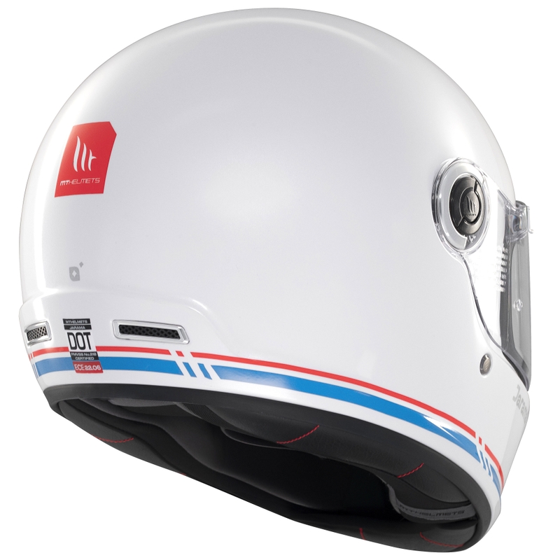 Casca moto integrala MT Jarama SV alb lucios