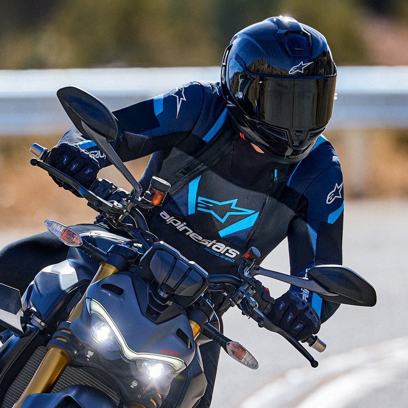 Geacă moto Alpinestars T-Stunt Air negru-albastru-albastru deschis