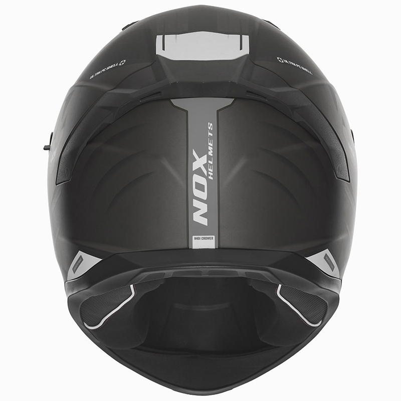Cască integrală pentru motocicletă NOX N401 Crower, negru-argintiu mat