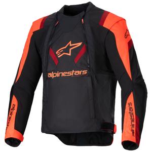Jacheta moto Alpinestars T-Stunt Air negru-rosu fluo-rosu